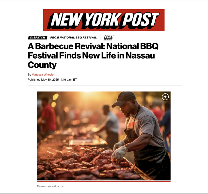 National BBQ Festival coverage in the New York Post