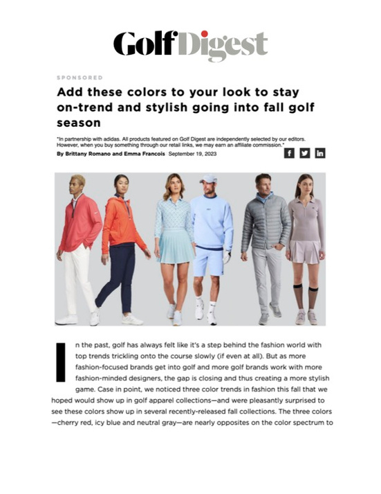 Macade Golf featured in Golf Digest